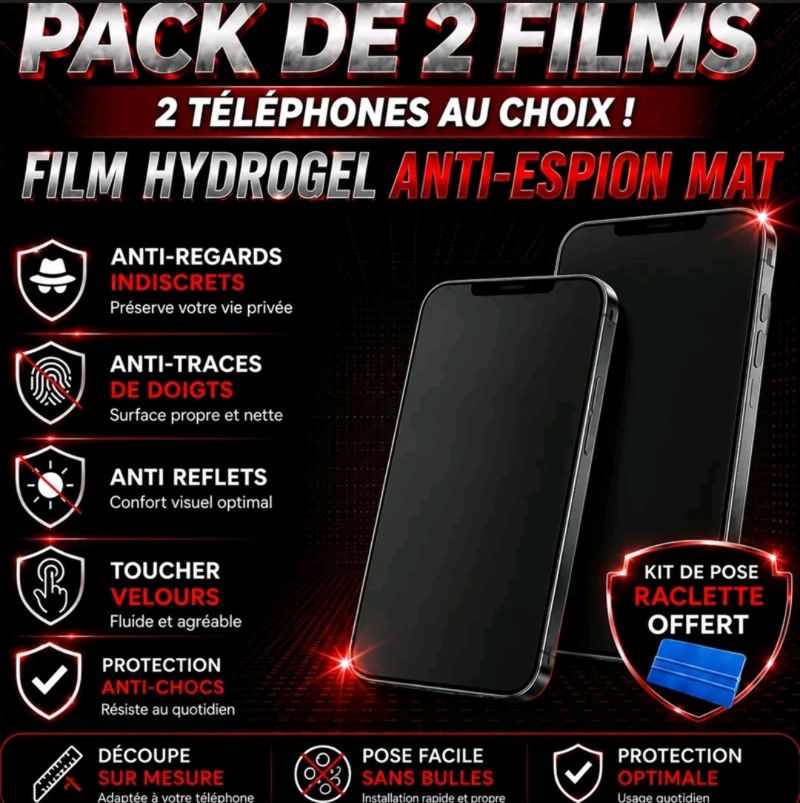Pack 2 Films Anti-Espion Mat