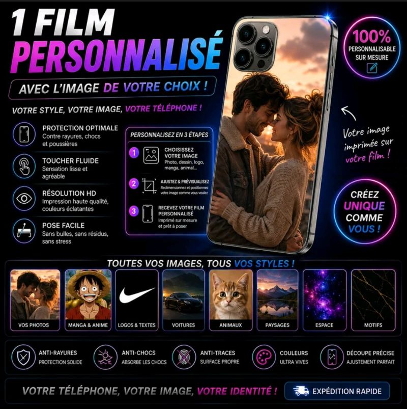 Film Arrière 100% Personnalisé