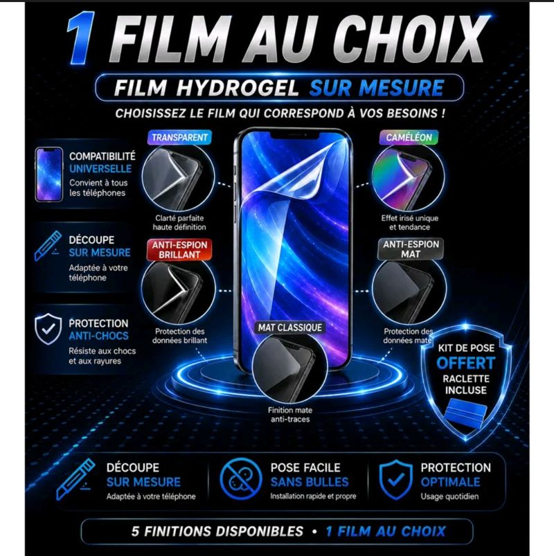 Film Hydrogel Sur Mesure — 1 film au choix